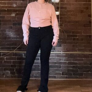 PINK Victoria's Secret Light Pink crop top Sweatshirt